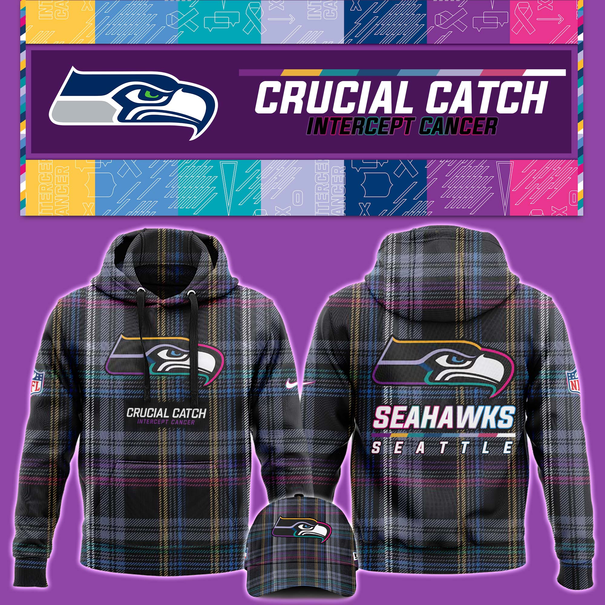 Seattle Seahawk Crucial Catch Hoodie 