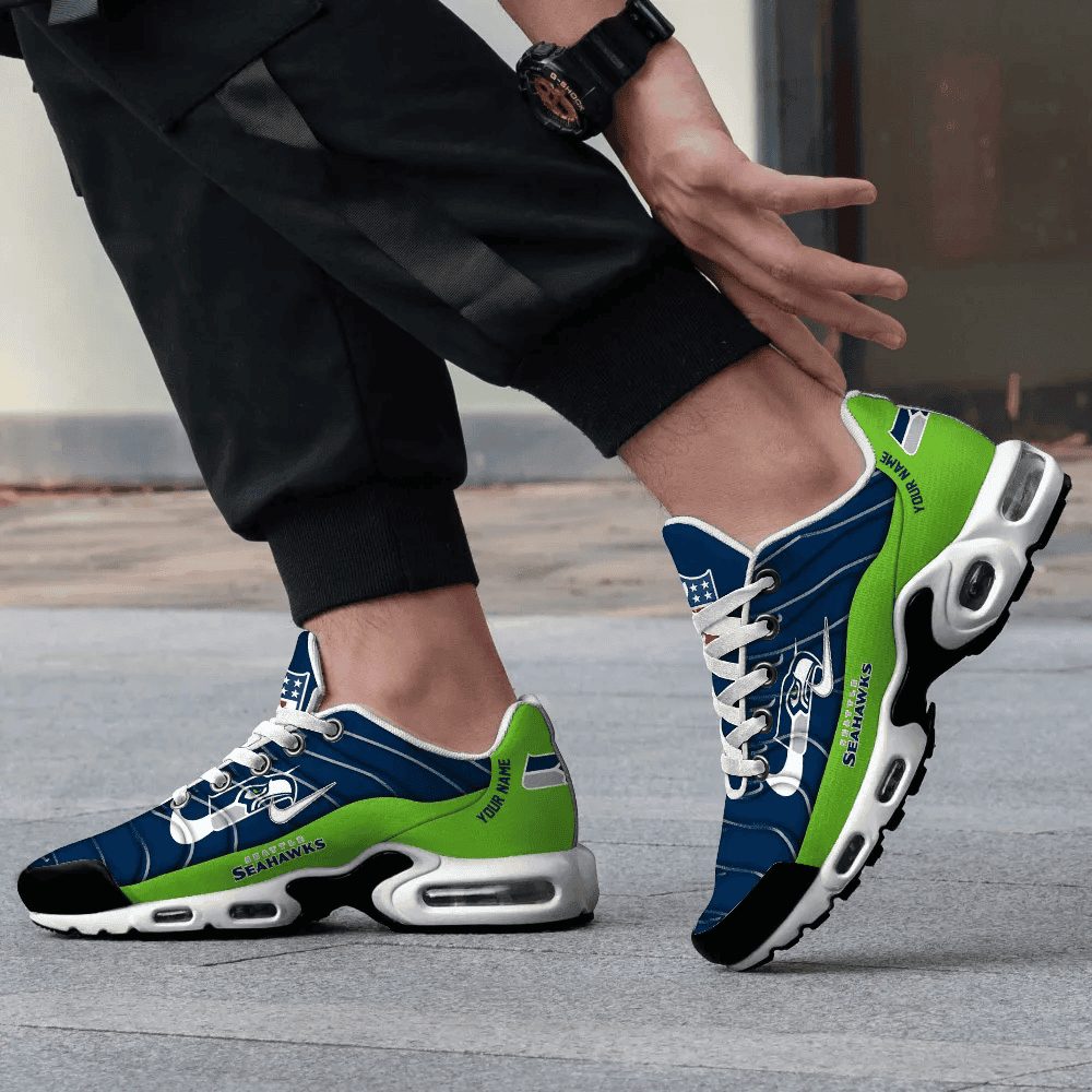 Seattle Seahawks Personalized Name Team Mix Colors V4 TN Shoes Air Cushion Sneakers