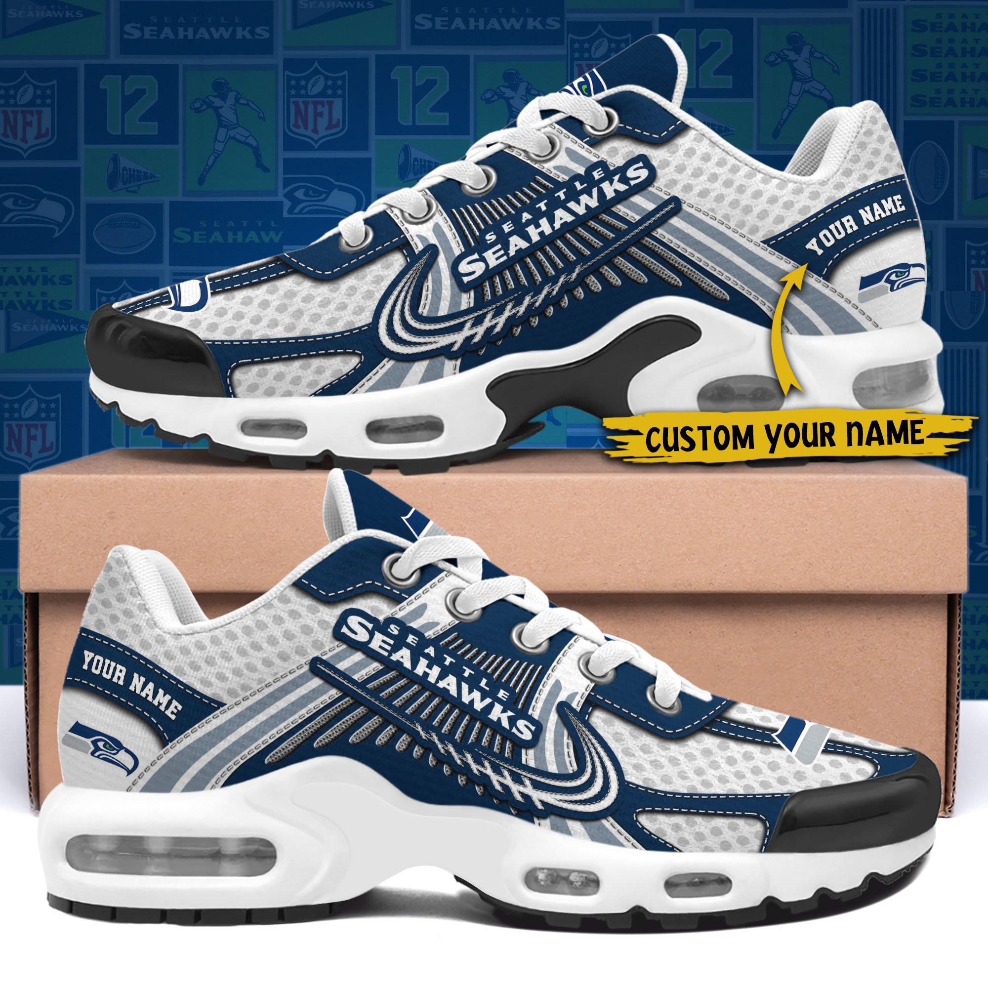 Seattle Seahawks TN Shoes Custom Your Name, Sport Team Shoes