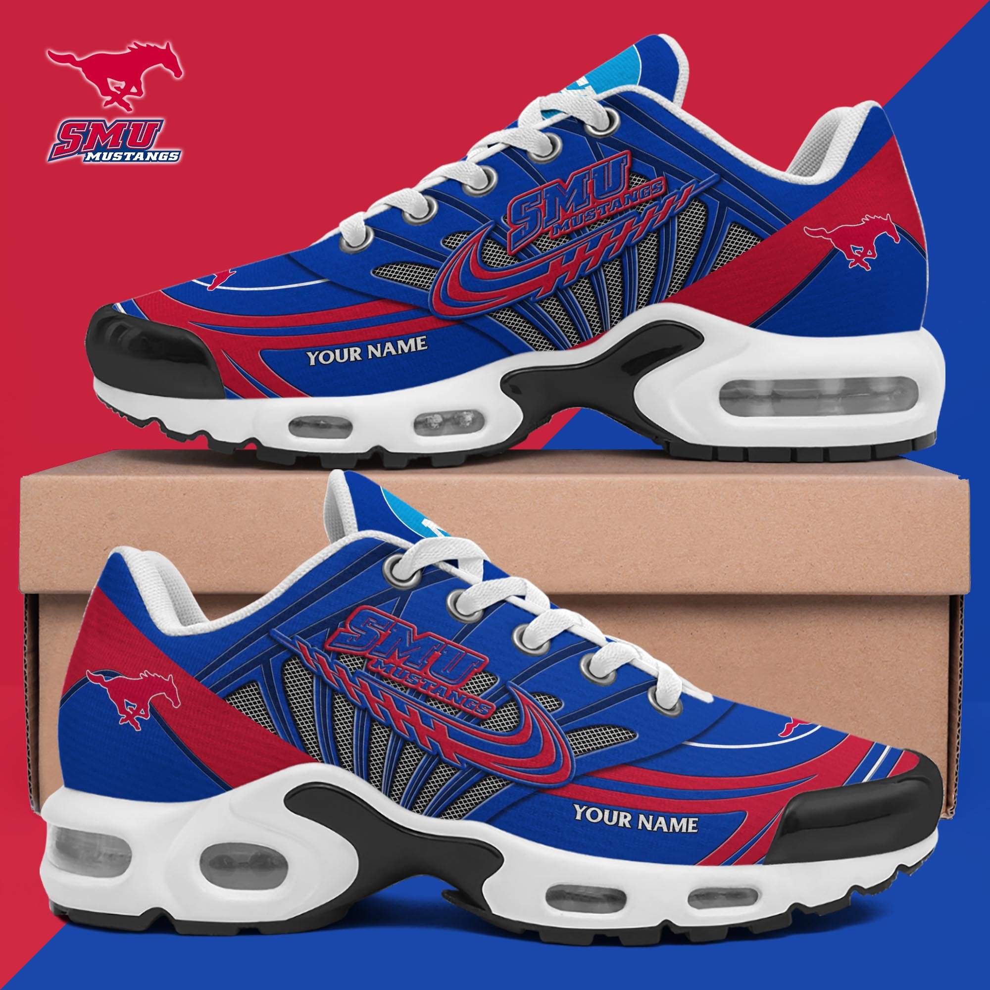 SMU Mustangs TN Shoes 2025 Version Custom Your Name 594