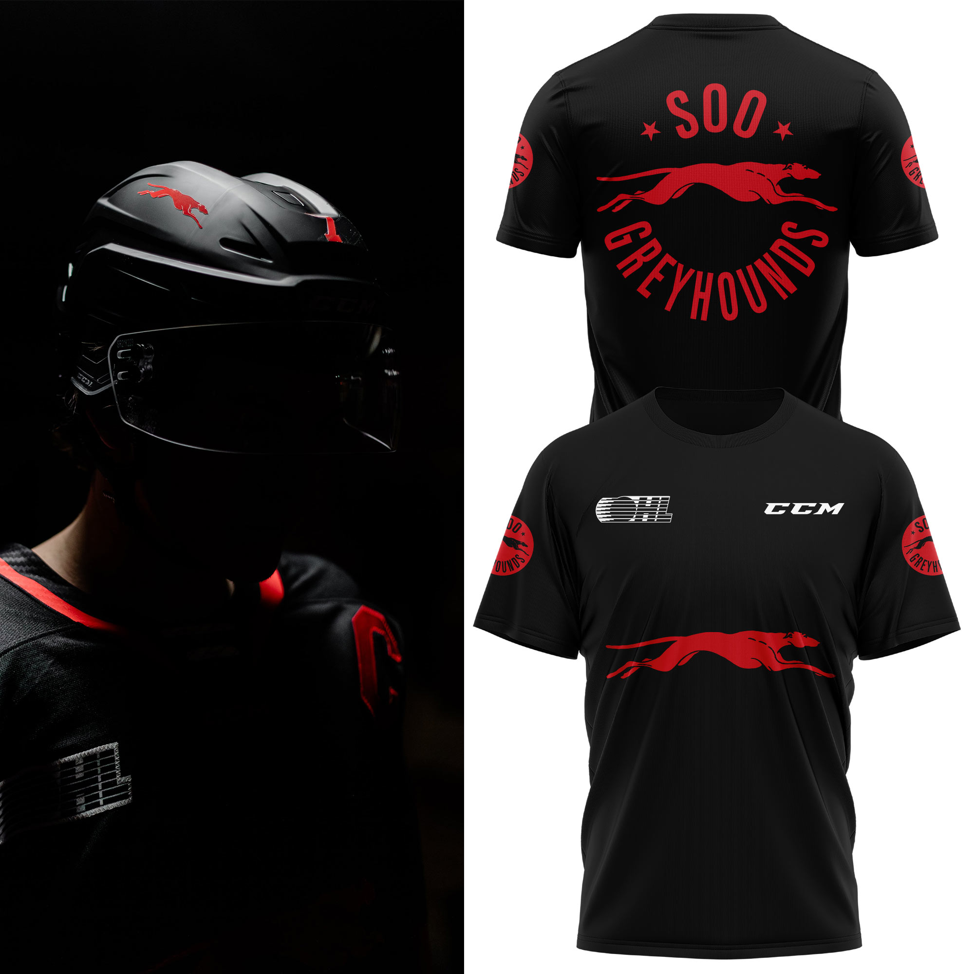 Soo Greyhounds Back In Black Tee 