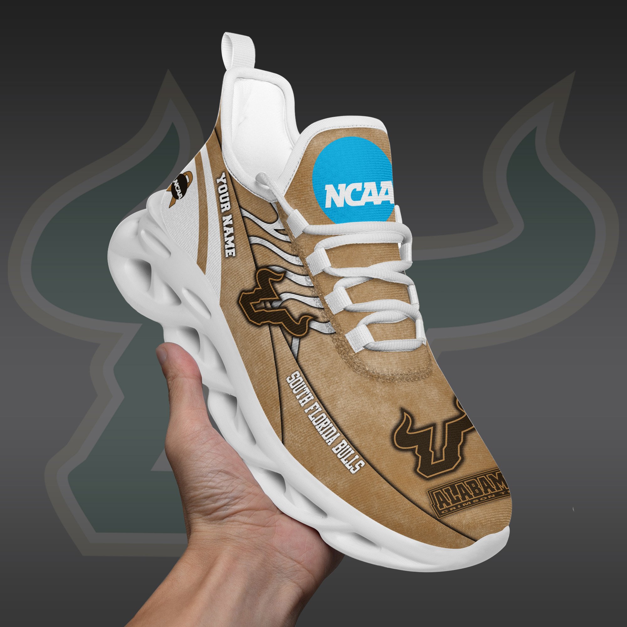 South Florida Bulls Black Max Soul Shoes 2025 Versions Custom Your Name And Number 312