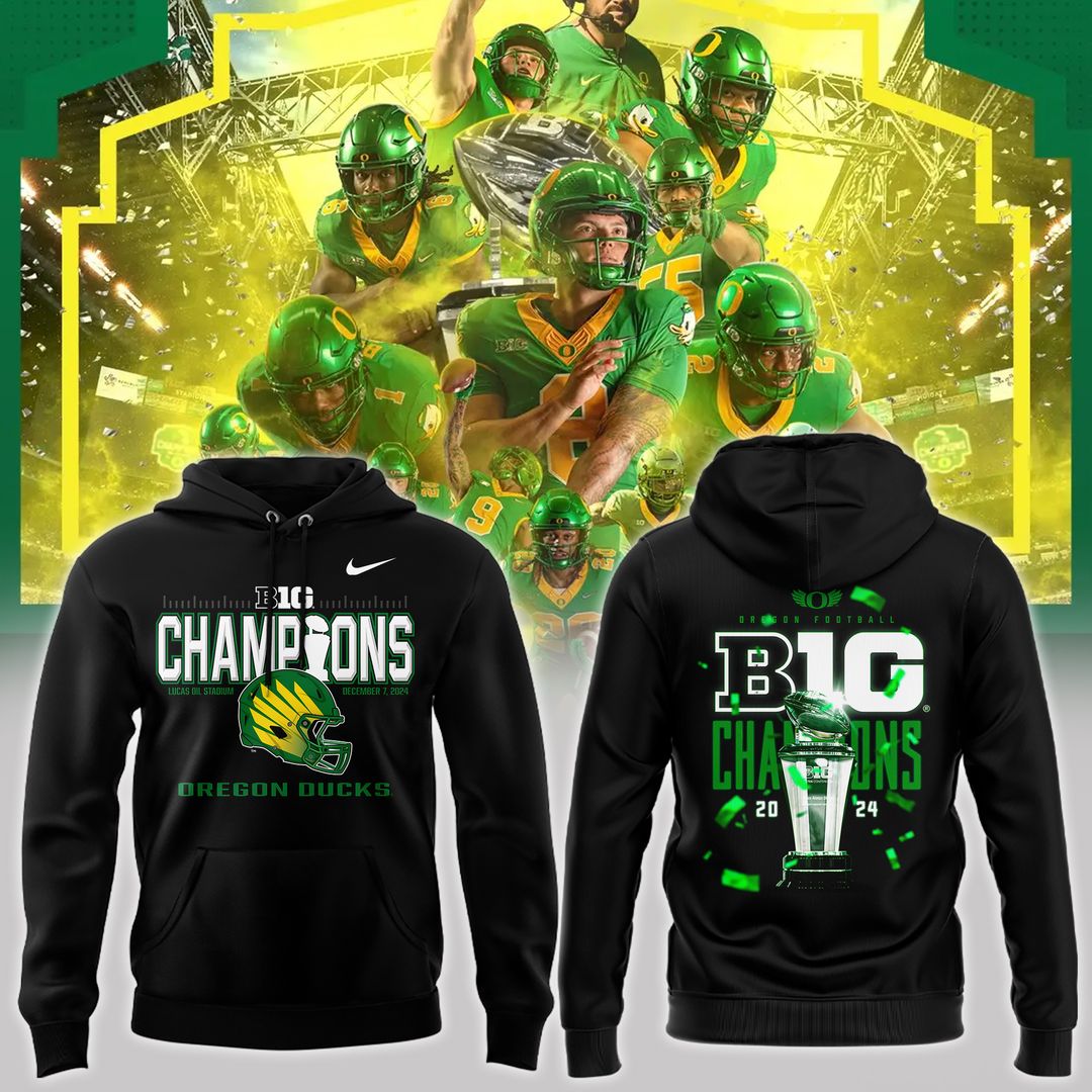 Special 2024 Big Ten Football Conference Champions Oregon Ducks football unisex Hoodie 
