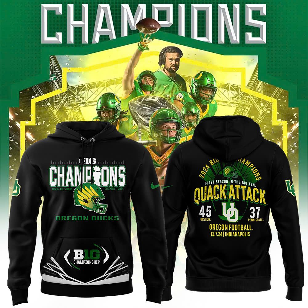 Special 2024 Big Ten Football Conference Champions Oregon Ducks football unisex Hoodie 