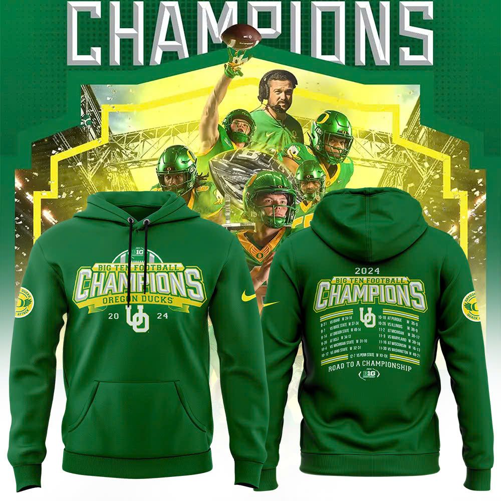 Special 2024 Big Ten Football Conference Champions Oregon Ducks football unisex Hoodie 