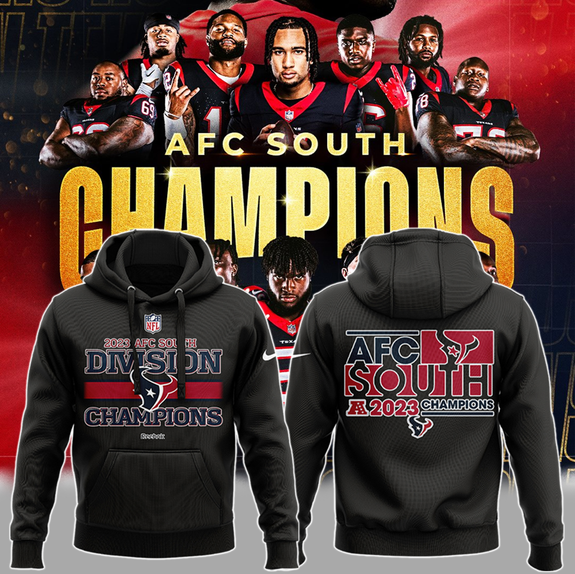 Special AFC South Champions Houston Texans Hoodie 