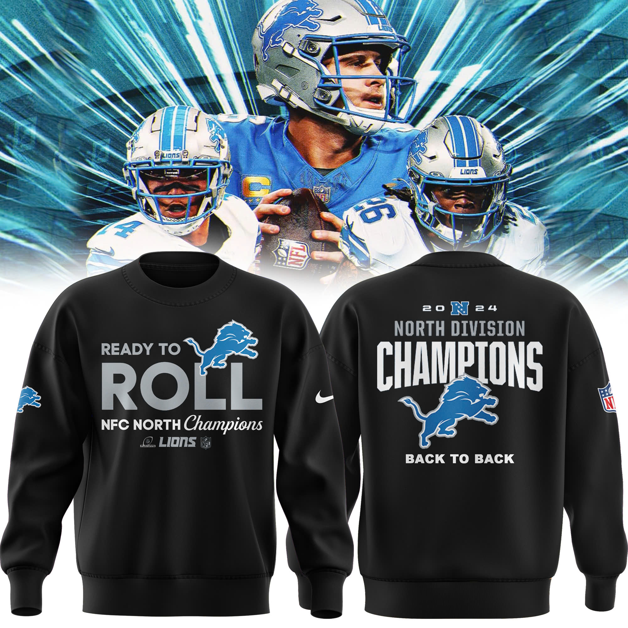 Special Detroit Lions NFC North Champions 2025 Sweatershirt 
