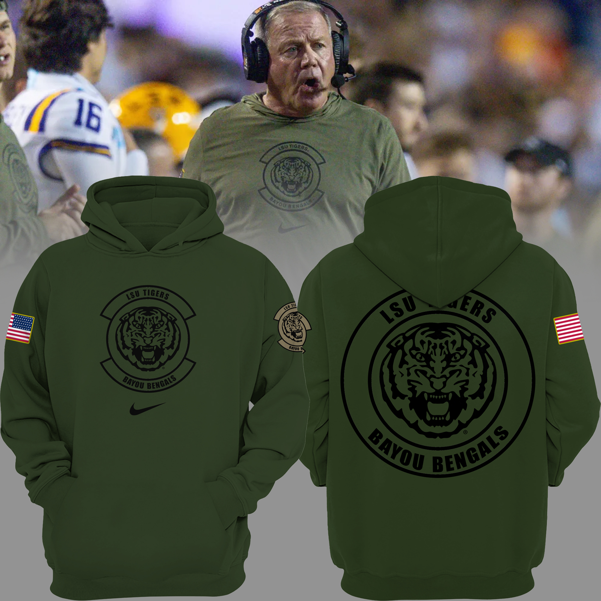 Special Edition LSU Tigers Football Veterans Hoodie TN051199 