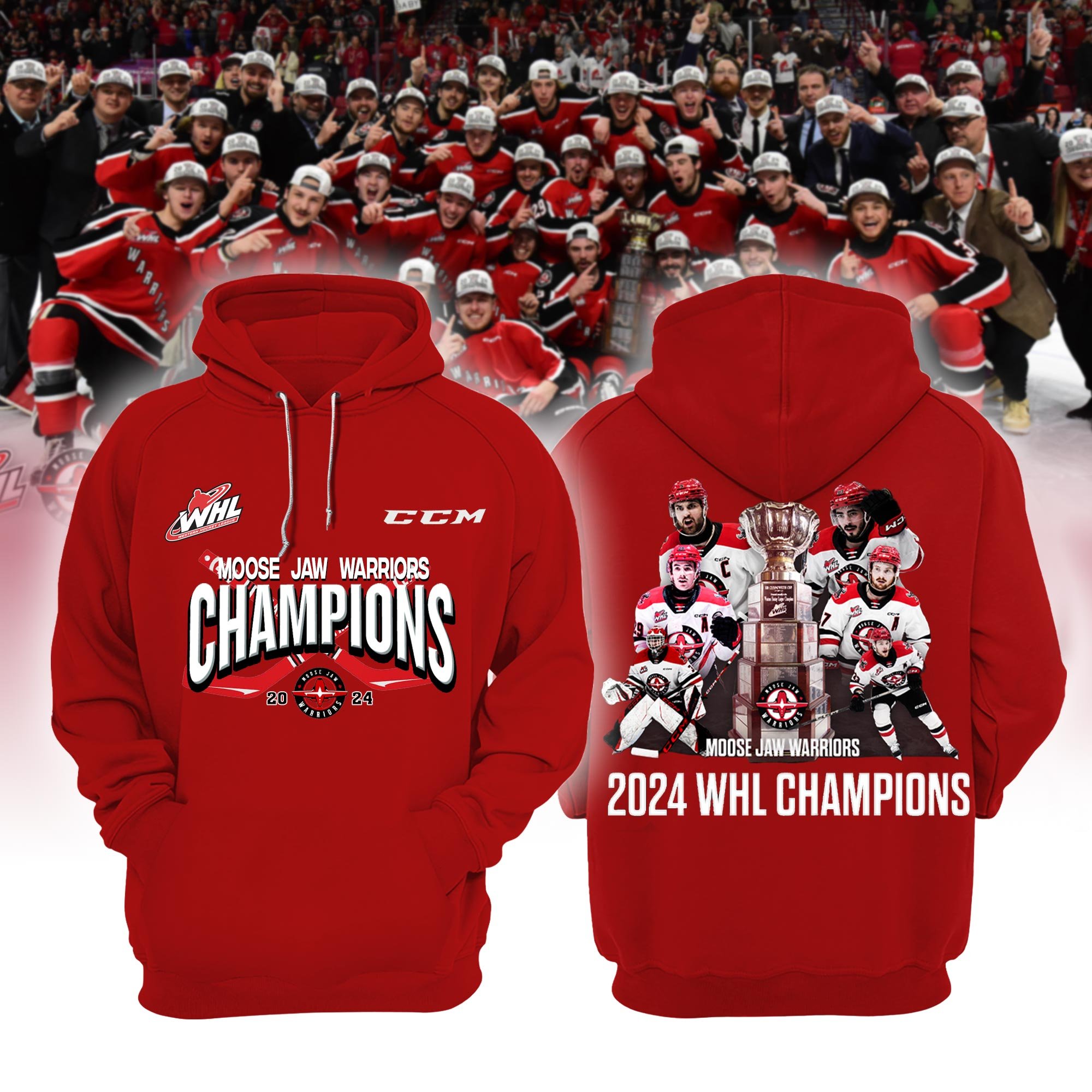 Special New Moose Jaw Warriors Champions  Shirt 