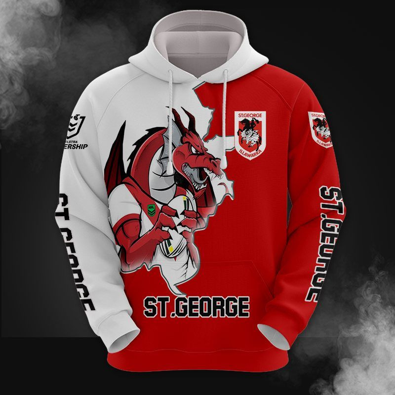 St. George Illawarra Dragons Printing T-Shirt, Polo, Hoodie, Zip, Bomber 2383 
