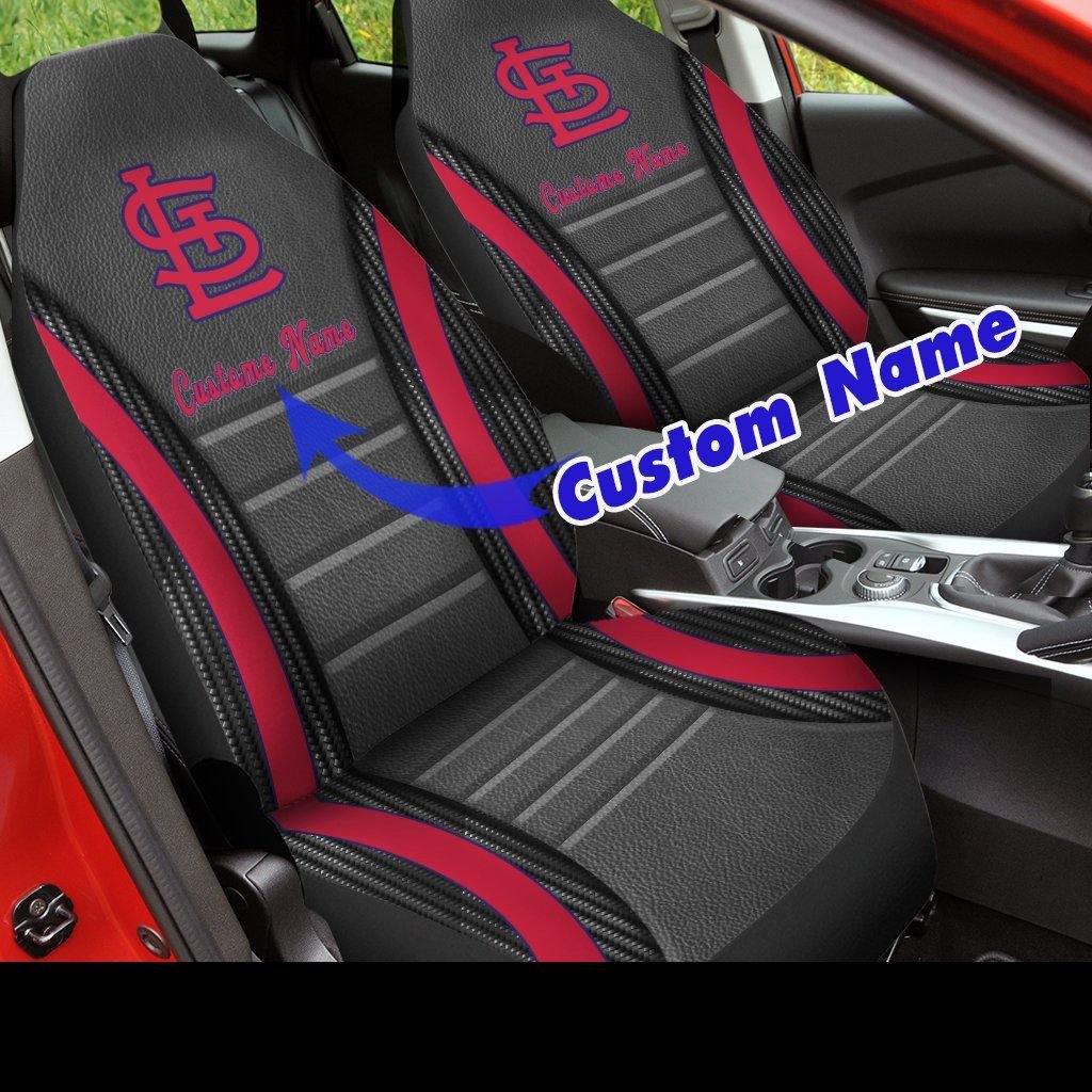 St. Louis Cardinals 2022 Custom Name Car Seat Covers (SET OF 2) -Ver all