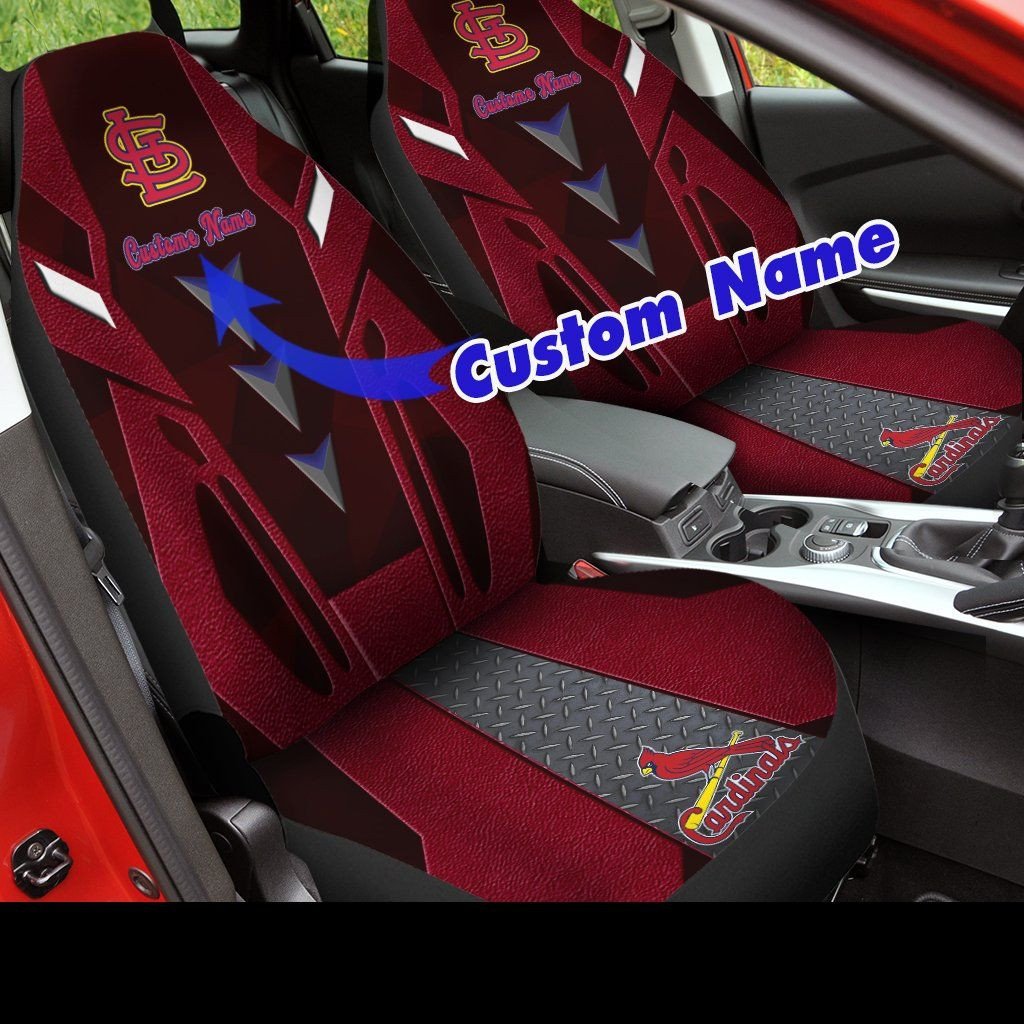 St. Louis Cardinals 2022 Custom Name Car Seat Covers (SET OF 2) -Ver all