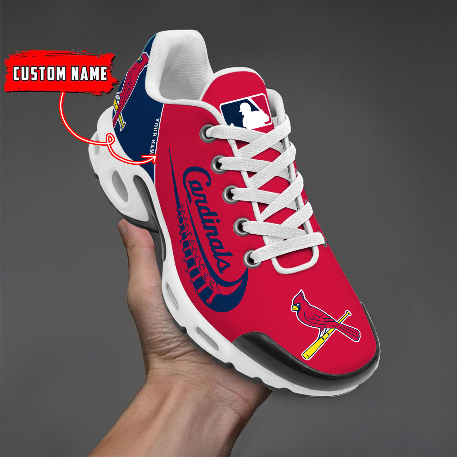 St. Louis Cardinals Team Logo Baseball God Wings Air Max Shoes Sneaker