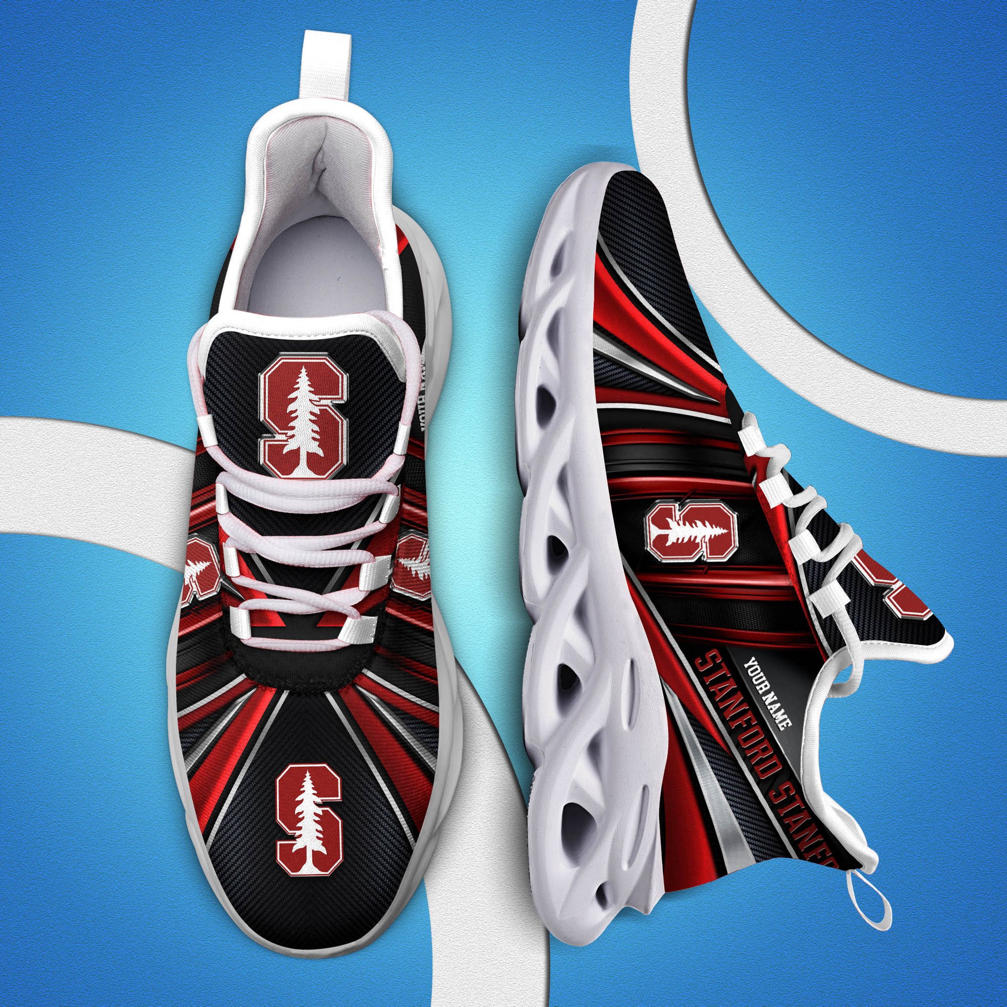 Stanford Cardinal White C Sneakers 2025 Version Personalized Your Name, Sport Team Sneakers, Sport Gifts PH892