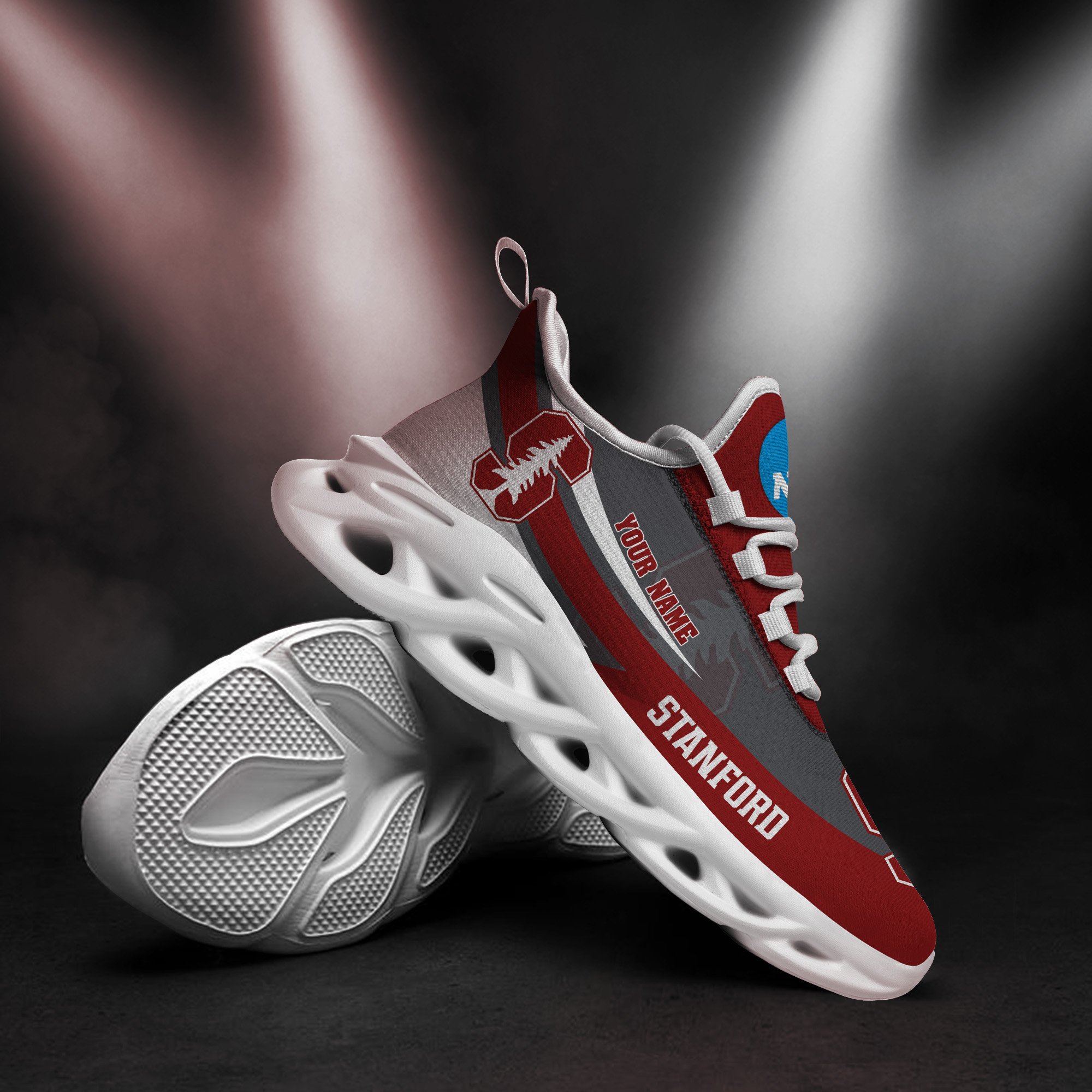 Stanford Cardinal White Max Soul Shoes 2025 Versions Custom Your Name, Sports Gift For Fan PH019