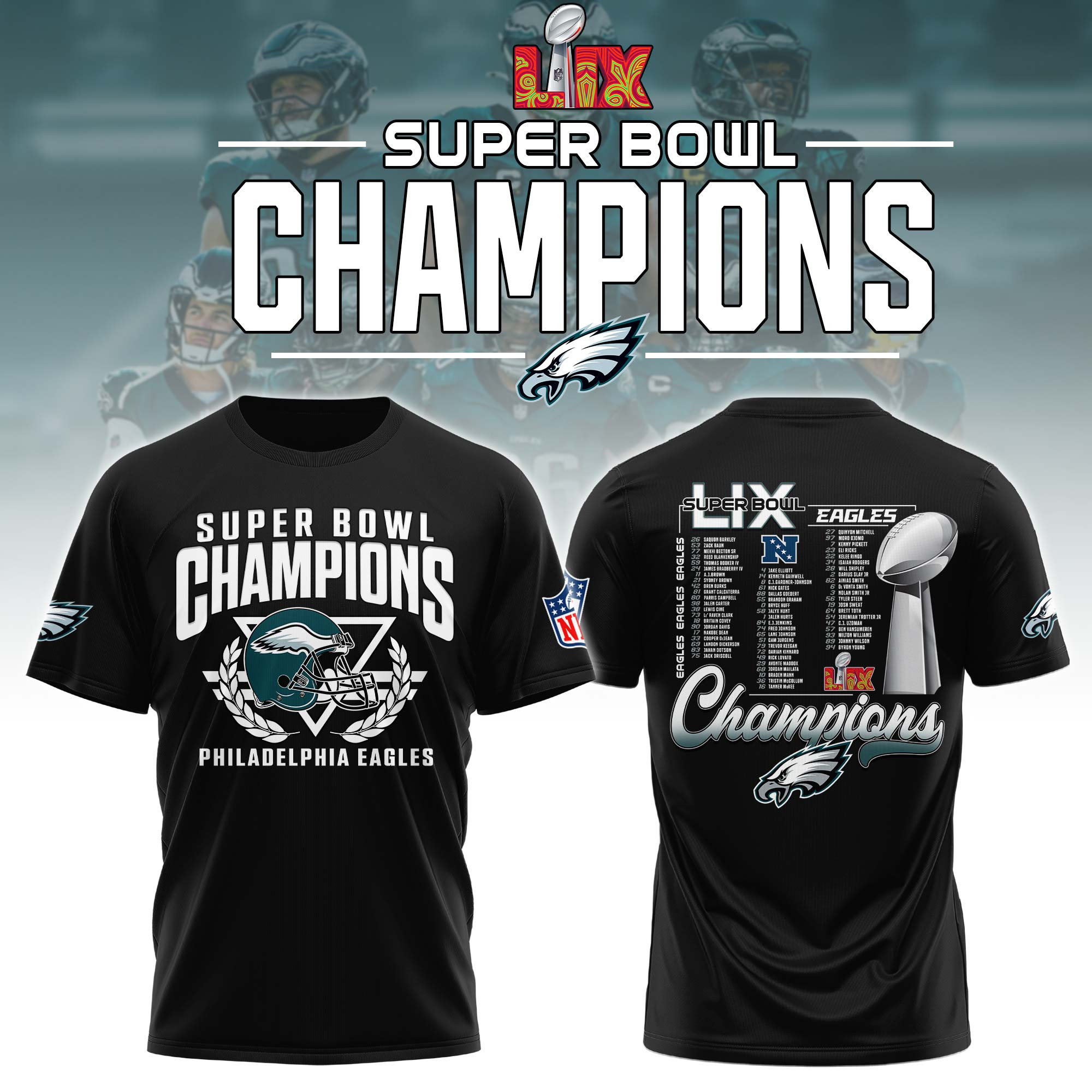 Super Bowl LIX Champions 3D Apparels 