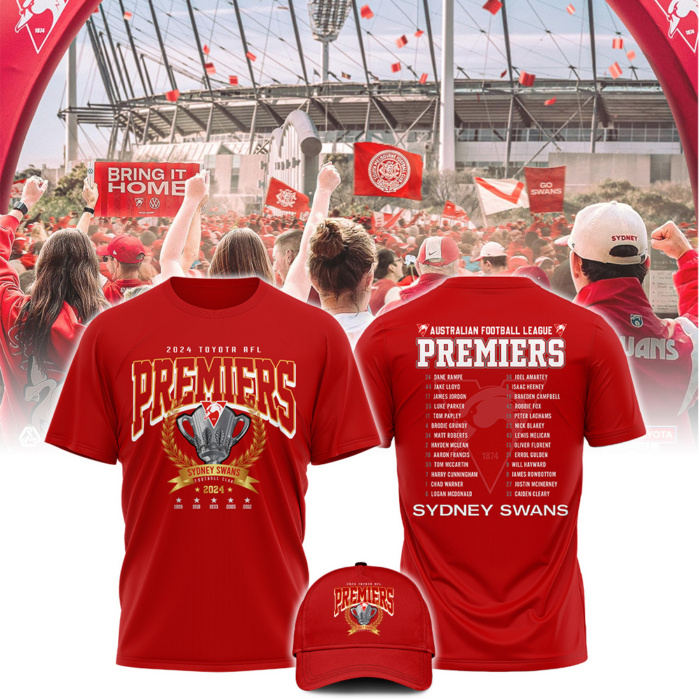 Sydney Swans  Premiers Tshirt Version 3 