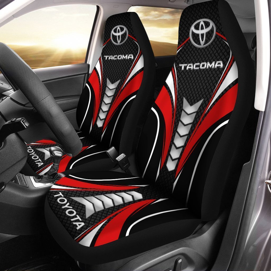 Tacoma  Car Seat Cover (Set of 2) Ver 2 (Red) 