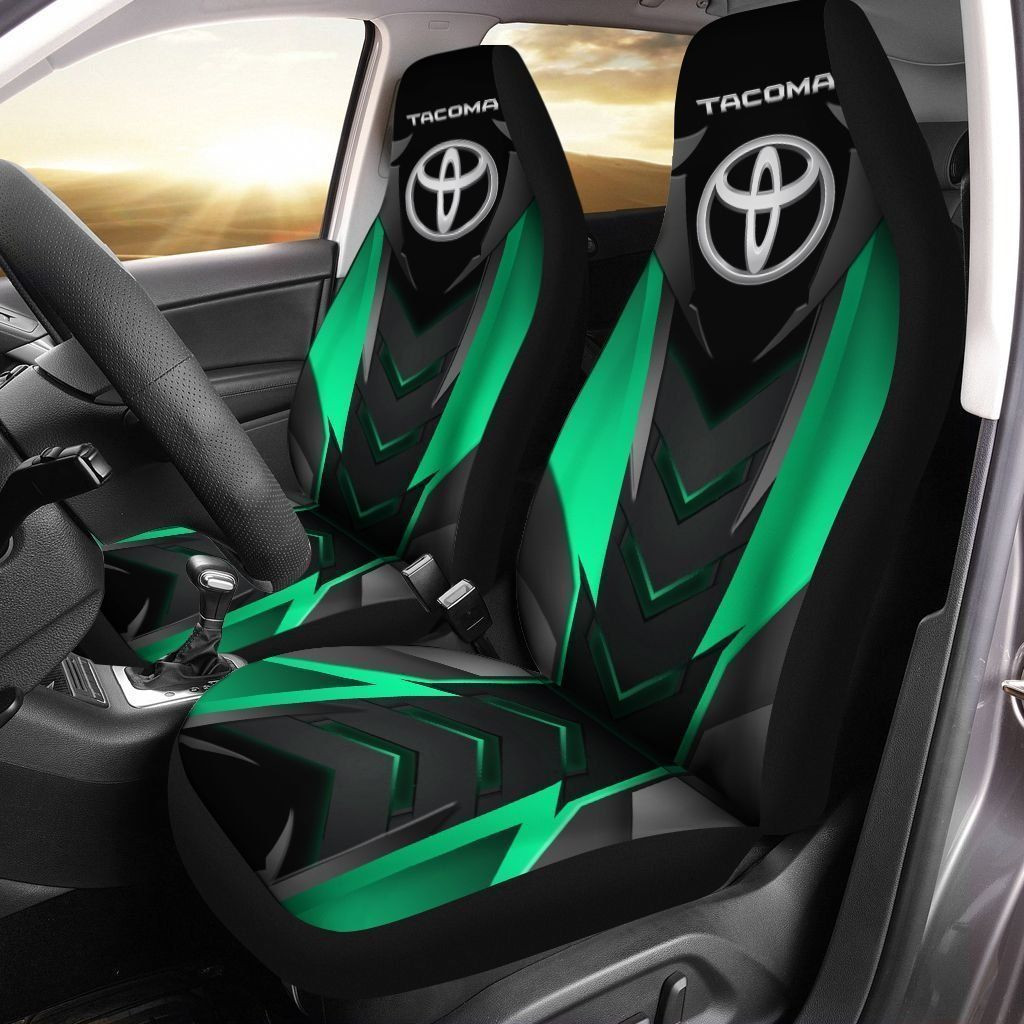 Tacoma  Car Seat Cover (Set of 2) Ver 3 (Green) 