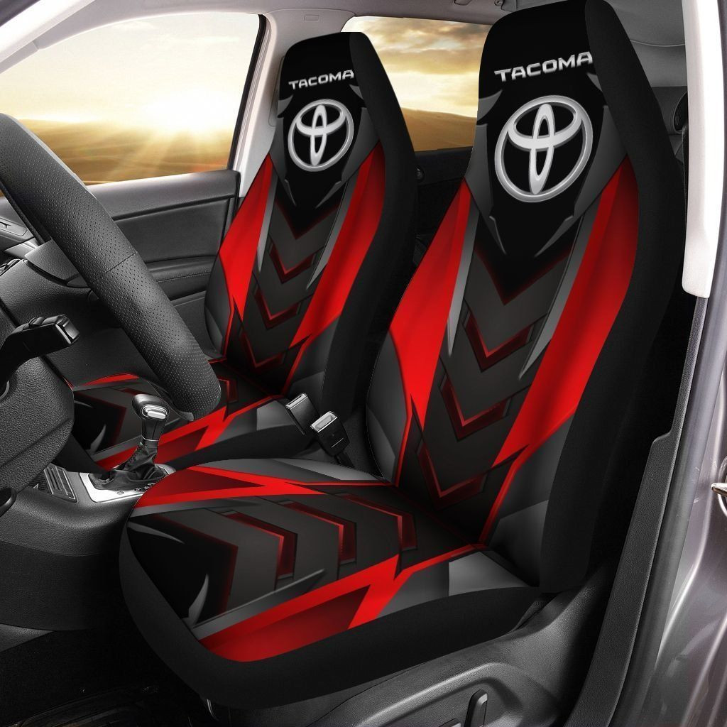 Tacoma  Car Seat Cover (Set of 2) Ver 3 (Red) 