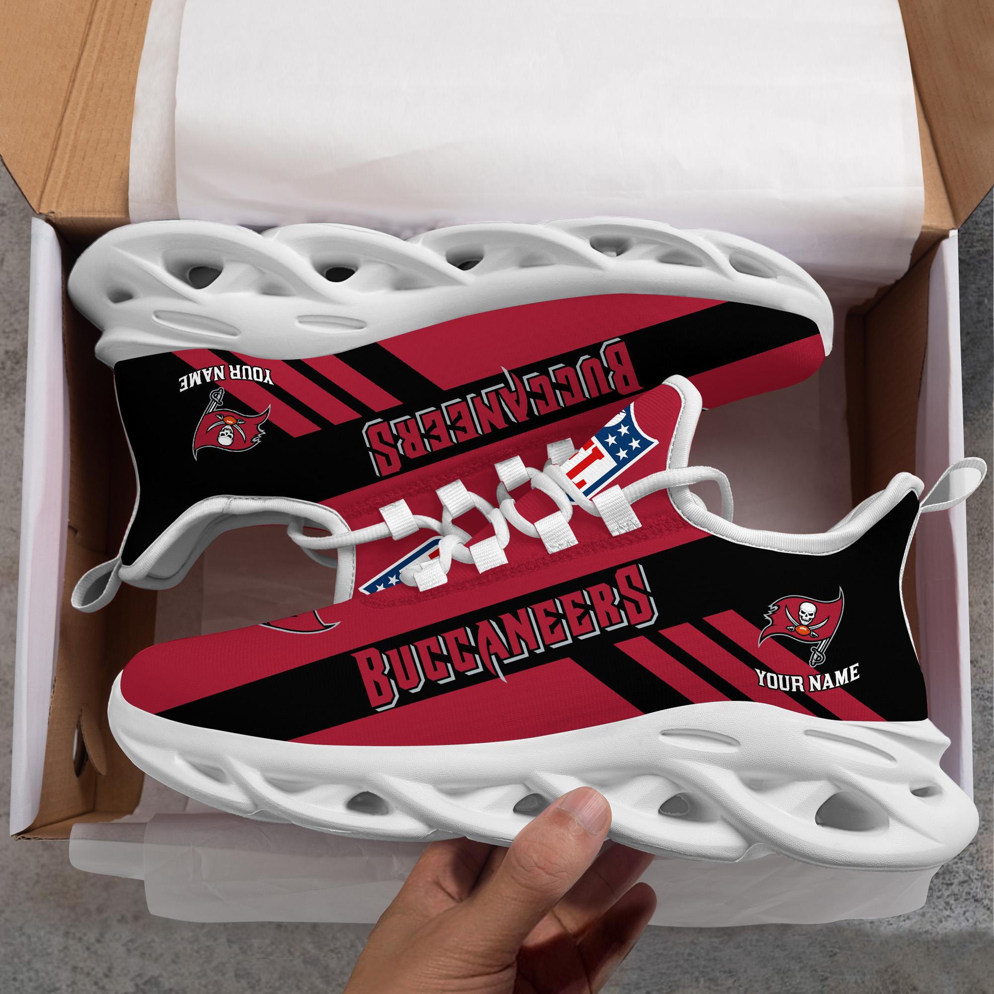 Tampa Bay Buccaneers Black Max Soul Shoes 2025 Versions Custom Name 635