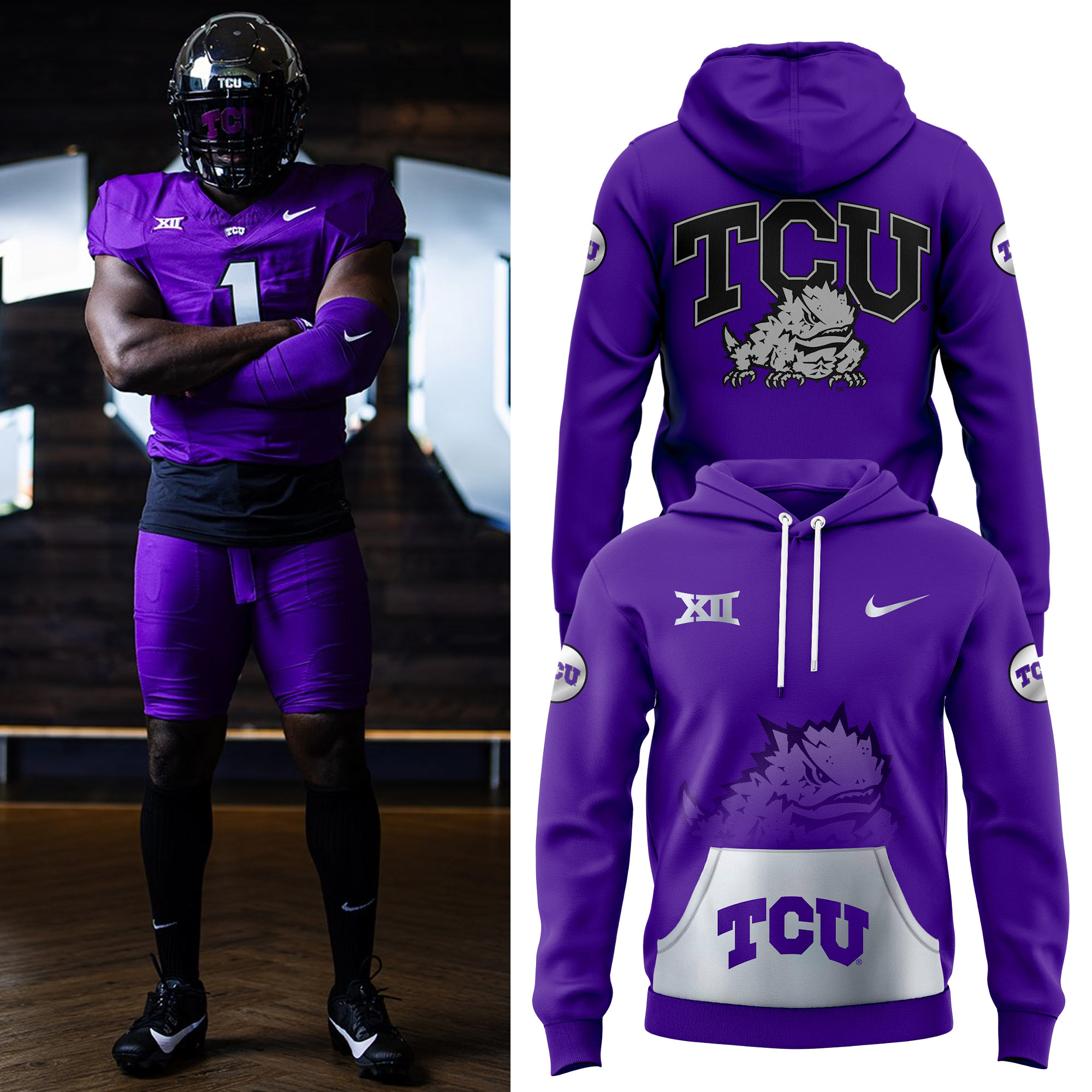 TCU Football Go Frogs Hoodie 2024 