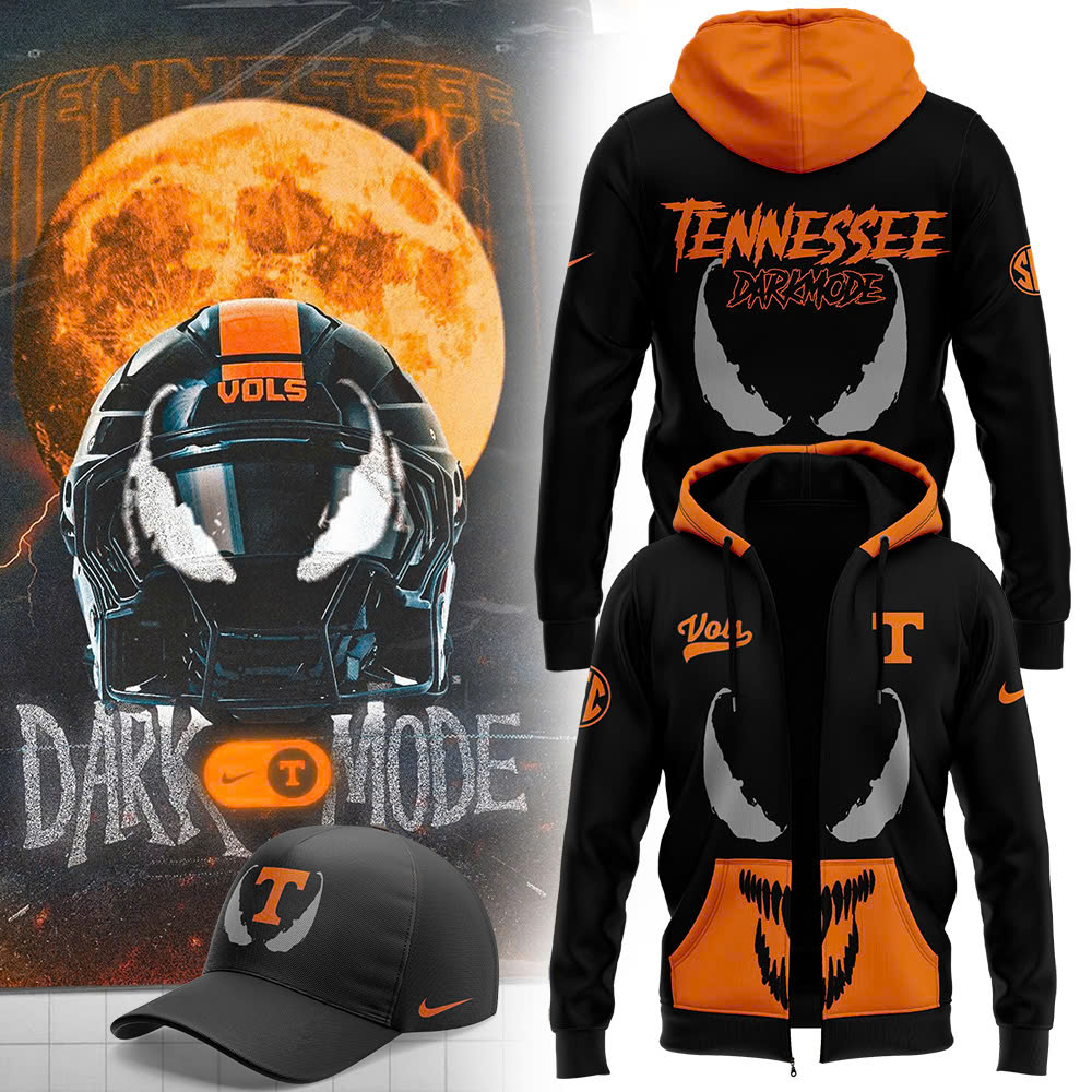 Tennessee Football Dark Mode Zip Hoodie