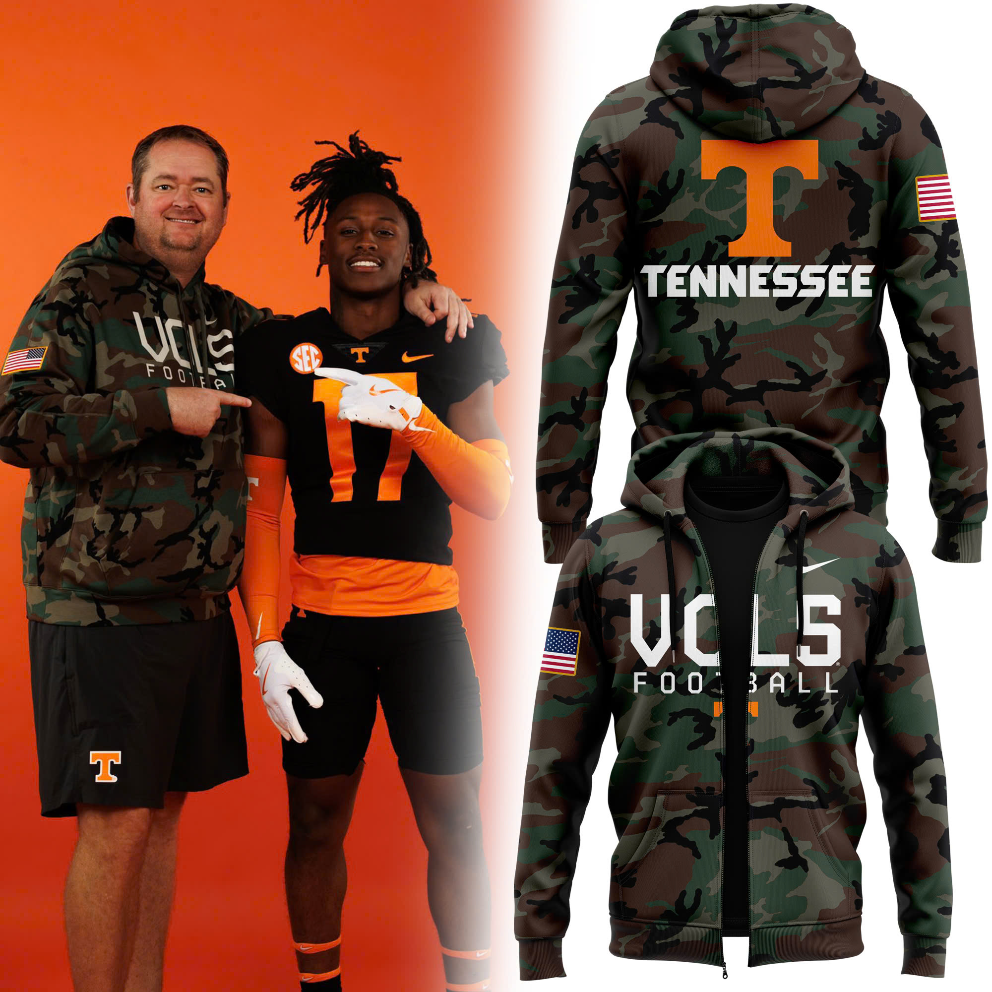 Tennessee Football Salute to Service Zip Hoodie