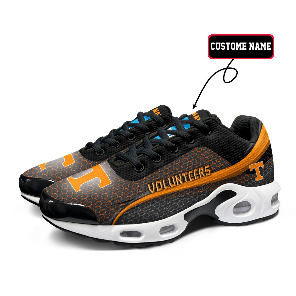 Tennessee Personalized Name Team Colors Wave Line Beehive Pattern TN Shoes Air Cushion Sneakers