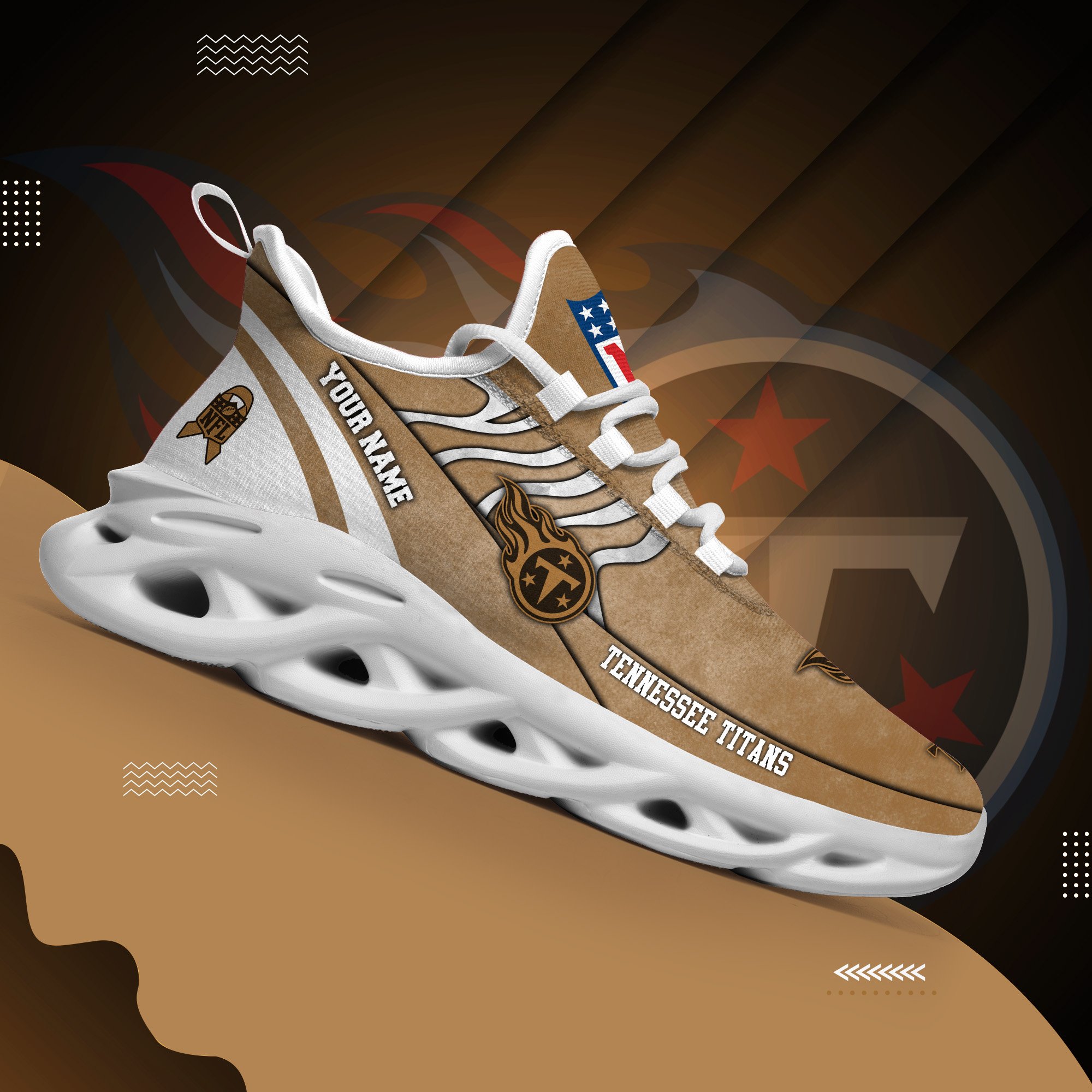 Tennessee Titans Black Max Soul Shoes 2025 Versions Custom Your Name And Number 264