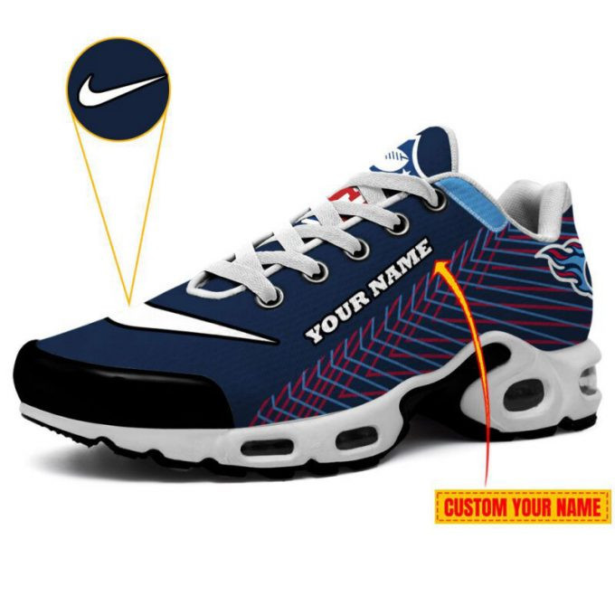 Tennessee Titans Custom Name Logo Air Max Shoes Air Cushion Sneakers