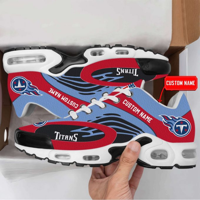 Tennessee Titans Logo Custom Name Air Max Shoes Air Cushion Sneakers