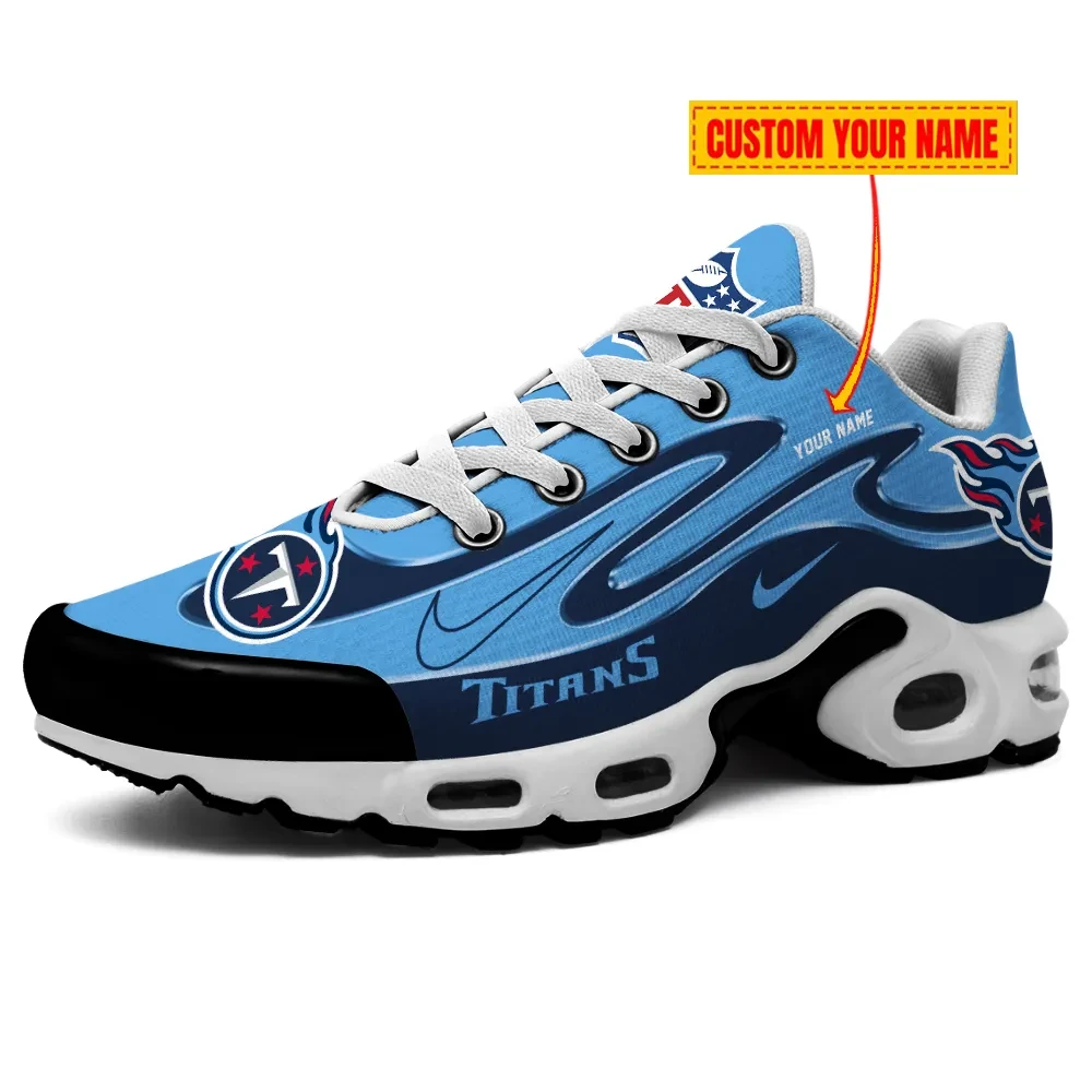 Tennessee Titans Personalized Name Team Mix Colors V2 TN Air Max Shoes Air Cushion Sneakers
