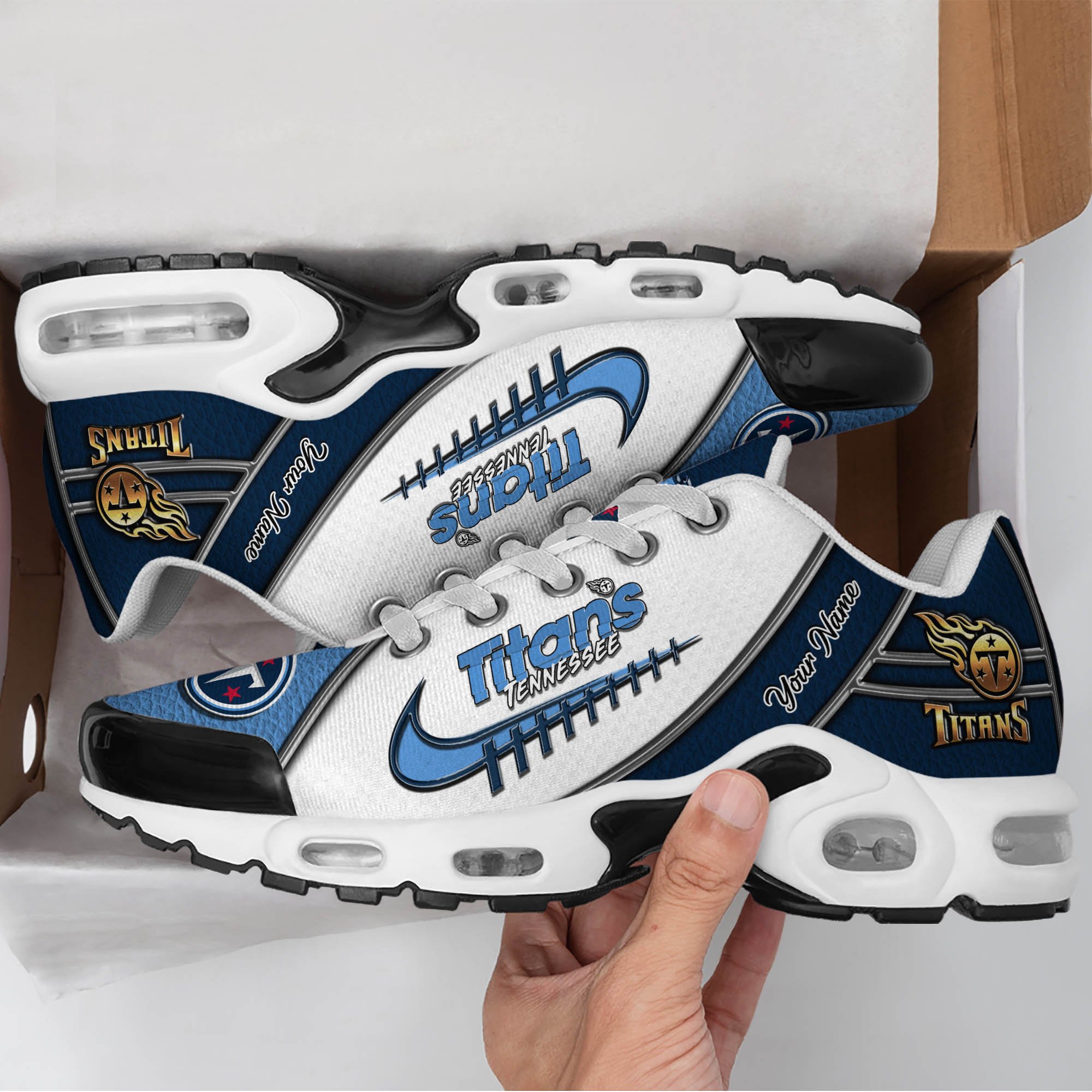 Tennessee Titans TN Shoes 2025 Version Custom Your Name, Football Team Shoes 516