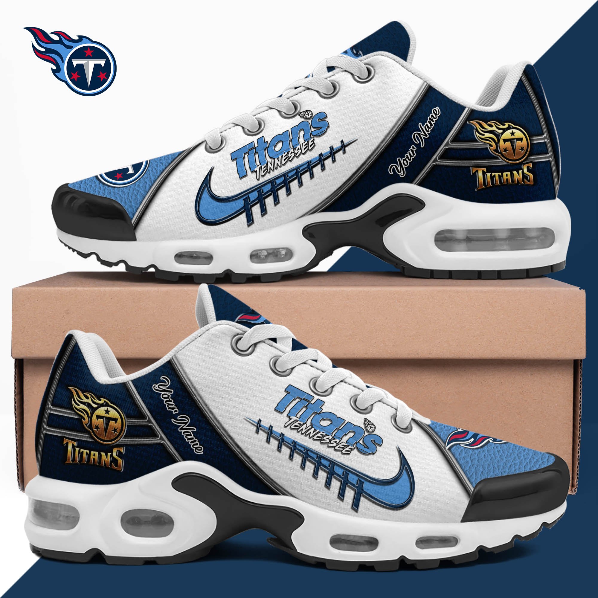 Tennessee Titans TN Shoes 2025 Version Custom Your Name, Football Team Shoes 516