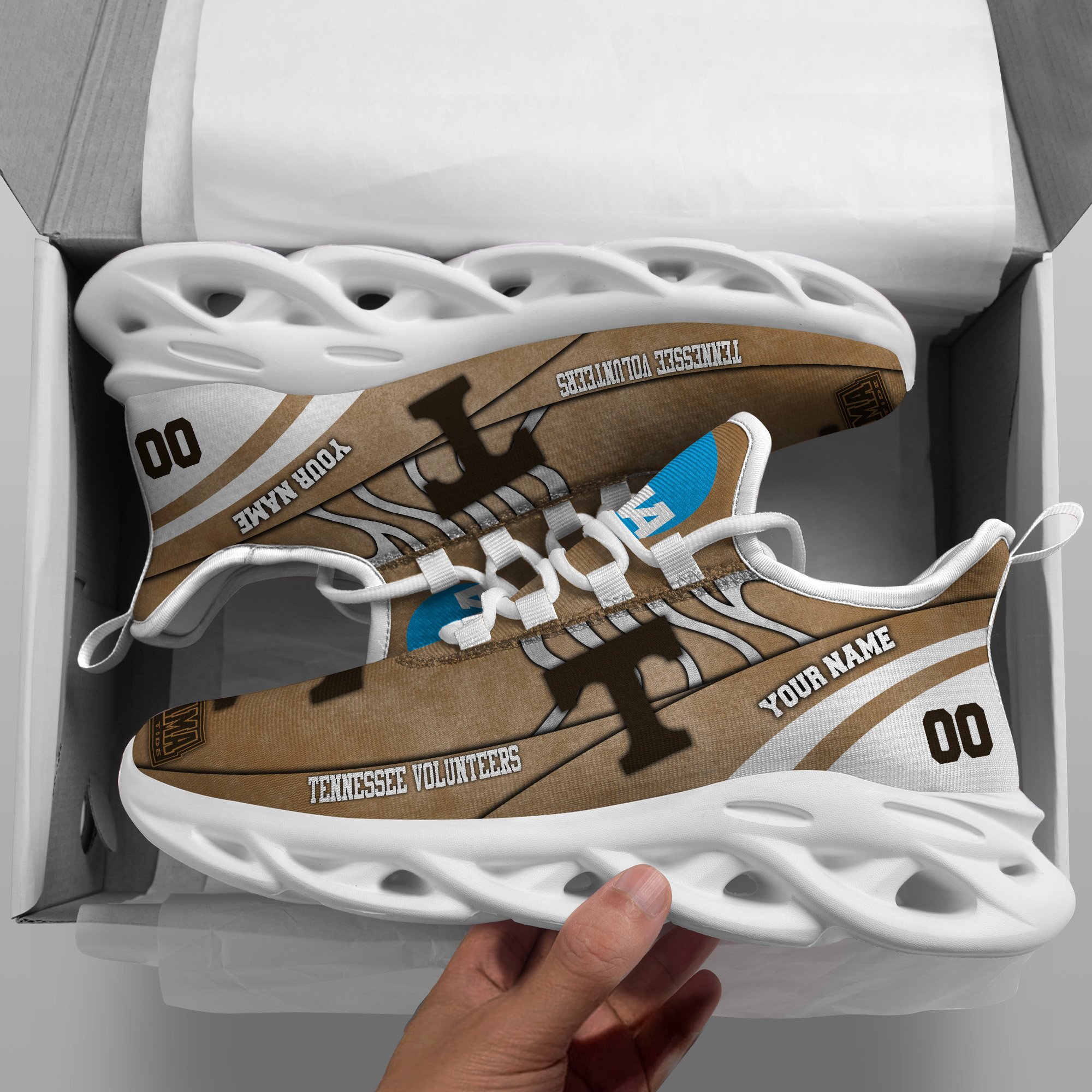 Tennessee Volunteers Black Max Soul Shoes 2025 Versions Custom Your Name And Number 312