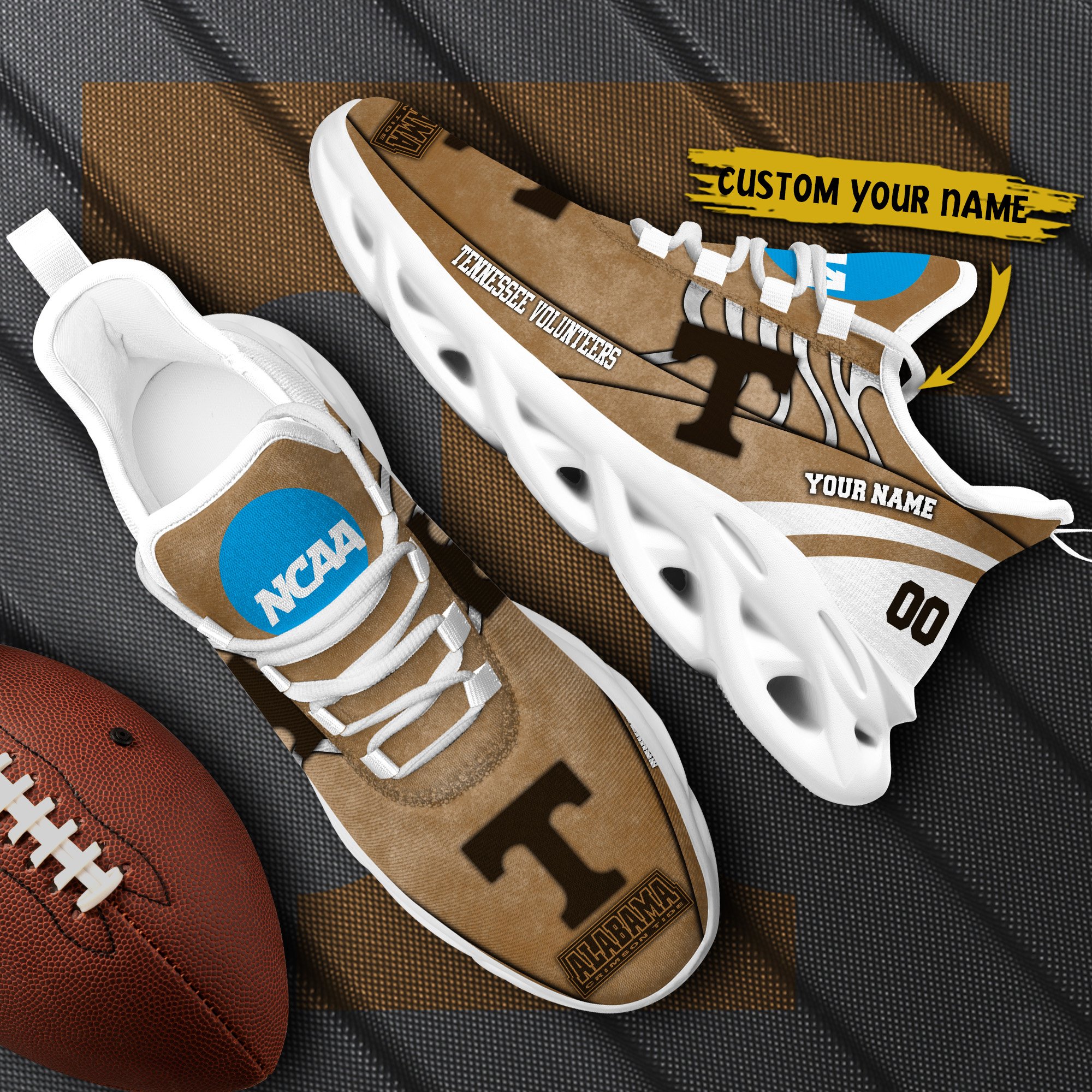 Tennessee Volunteers Black Max Soul Shoes 2025 Versions Custom Your Name And Number 312