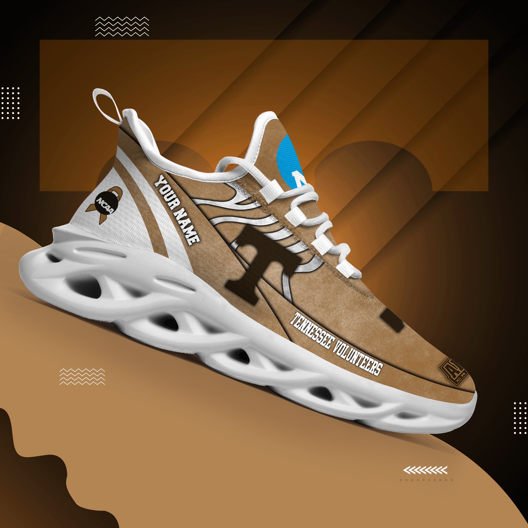 Tennessee Volunteers Black Max Soul Shoes 2025 Versions Custom Your Name And Number 312