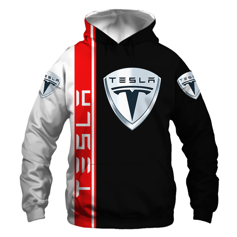 Tesla t-shirt hoodie apparel 3D full printing 