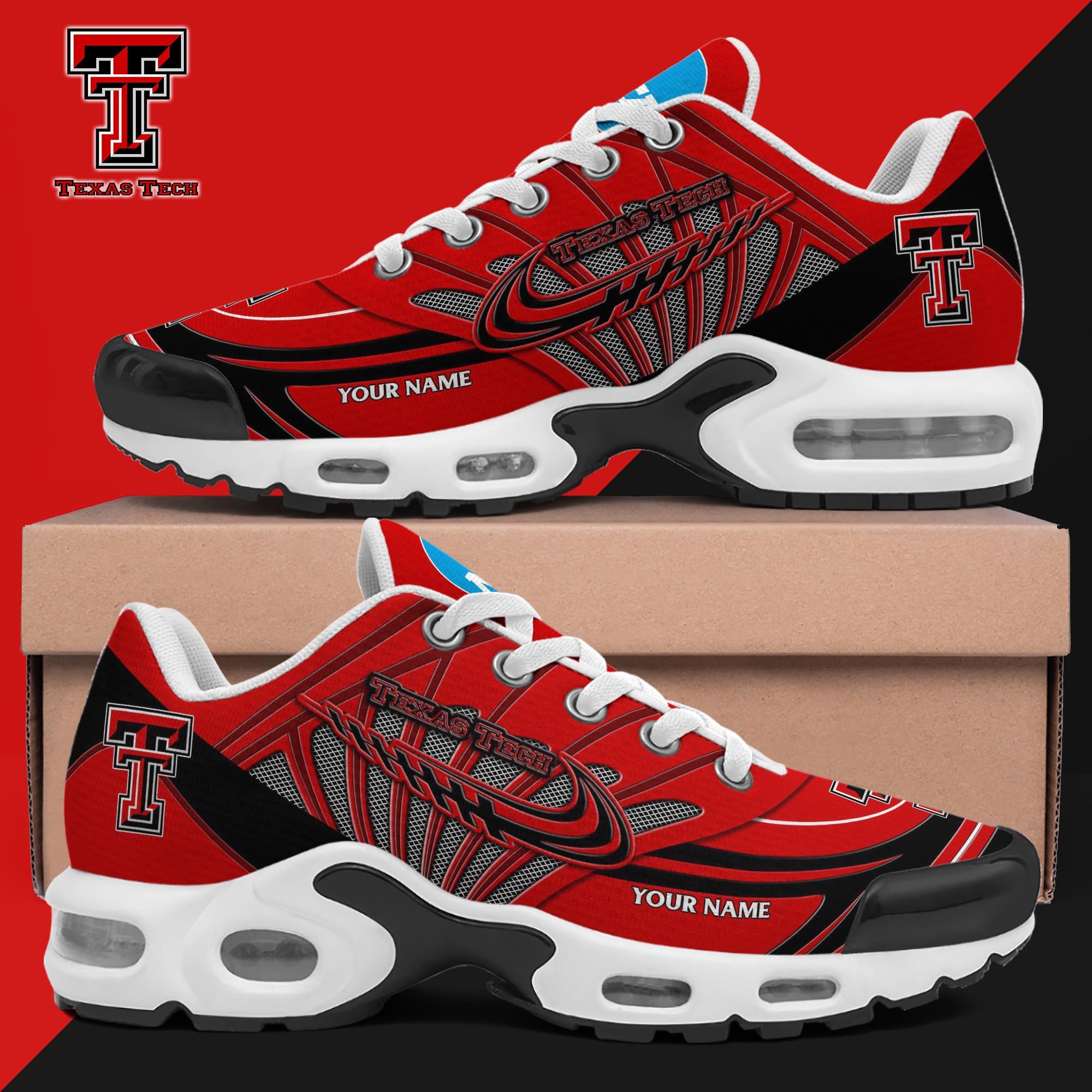 Texas Tech Red Raiders TN Shoes 2025 Version Custom Your Name 594