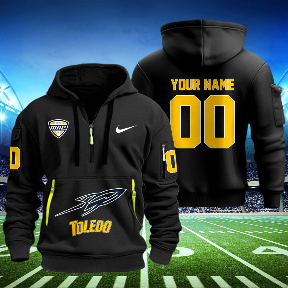 Toledo Rockets Football Quarter Zip Hoodie 