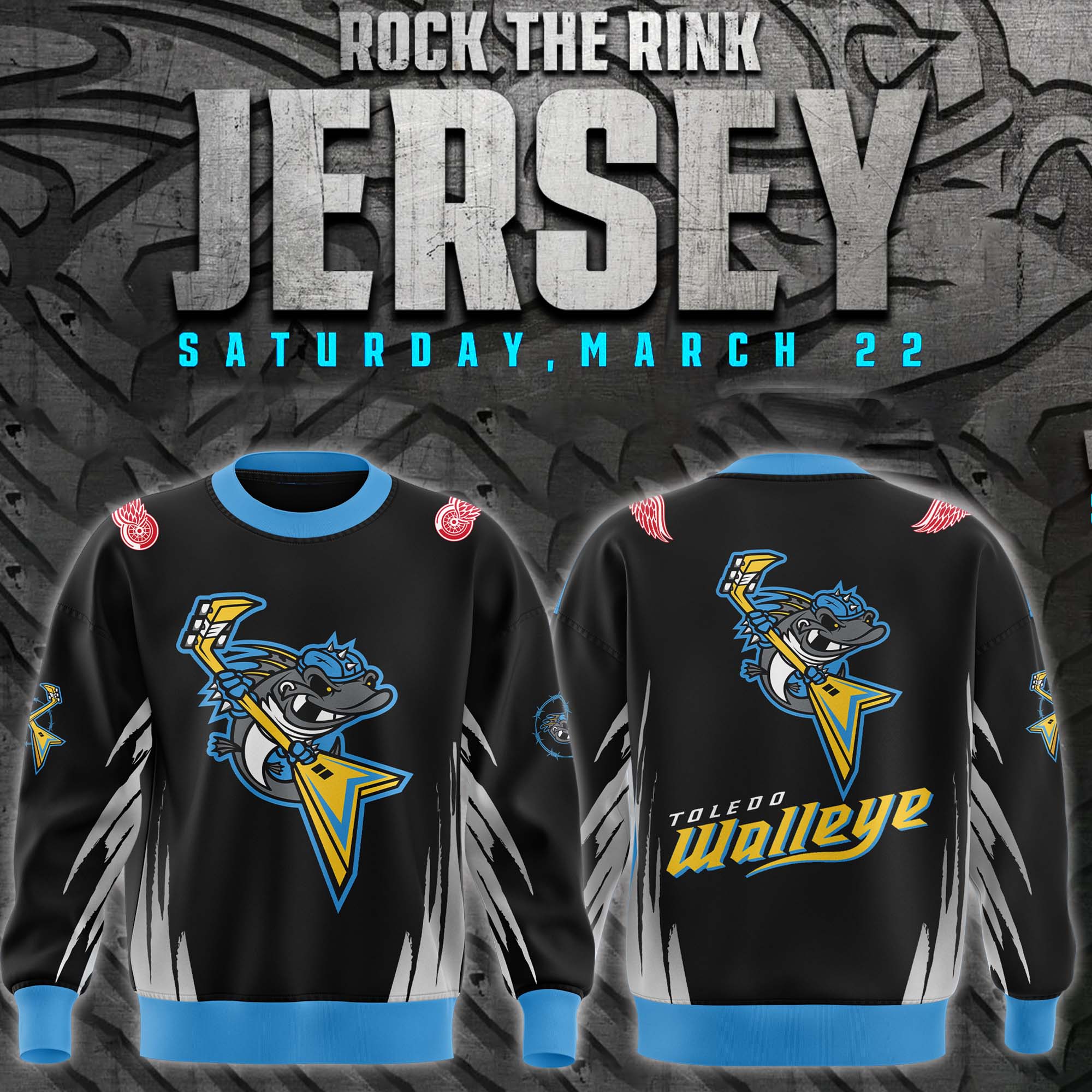 Toledo Walleye 2025 Rock the Rink Sweatershirt 