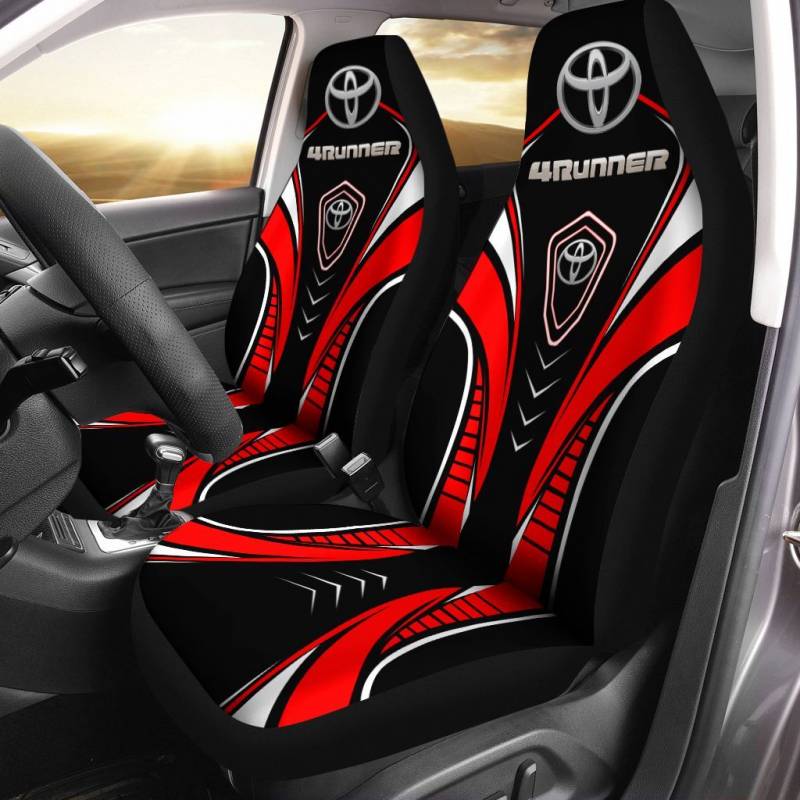Toyota 4Runner TDV Car Seat Cover (Set of 2) Ver 1 (Red)