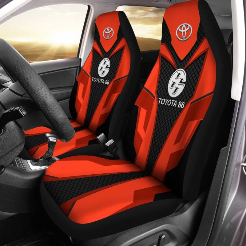 Toyota 86- LPH Car Seat Cover (Set of 2) Ver1 (Orange) 