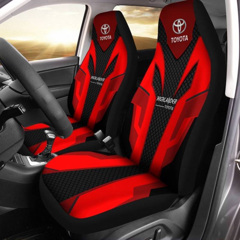 Toyota Highlander TDV Car Seat Cover (Set of 2) Ver 1 (Red) 
