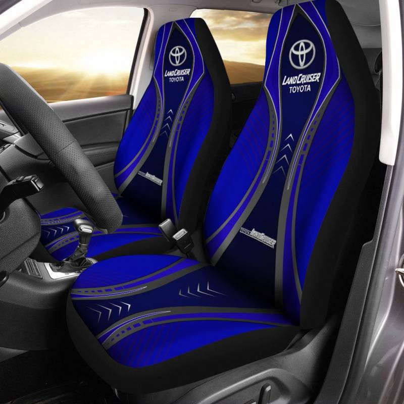 Toyota Land Cruiser LPH Car Seat Cover (Set of 2) Ver 2 (Blue)