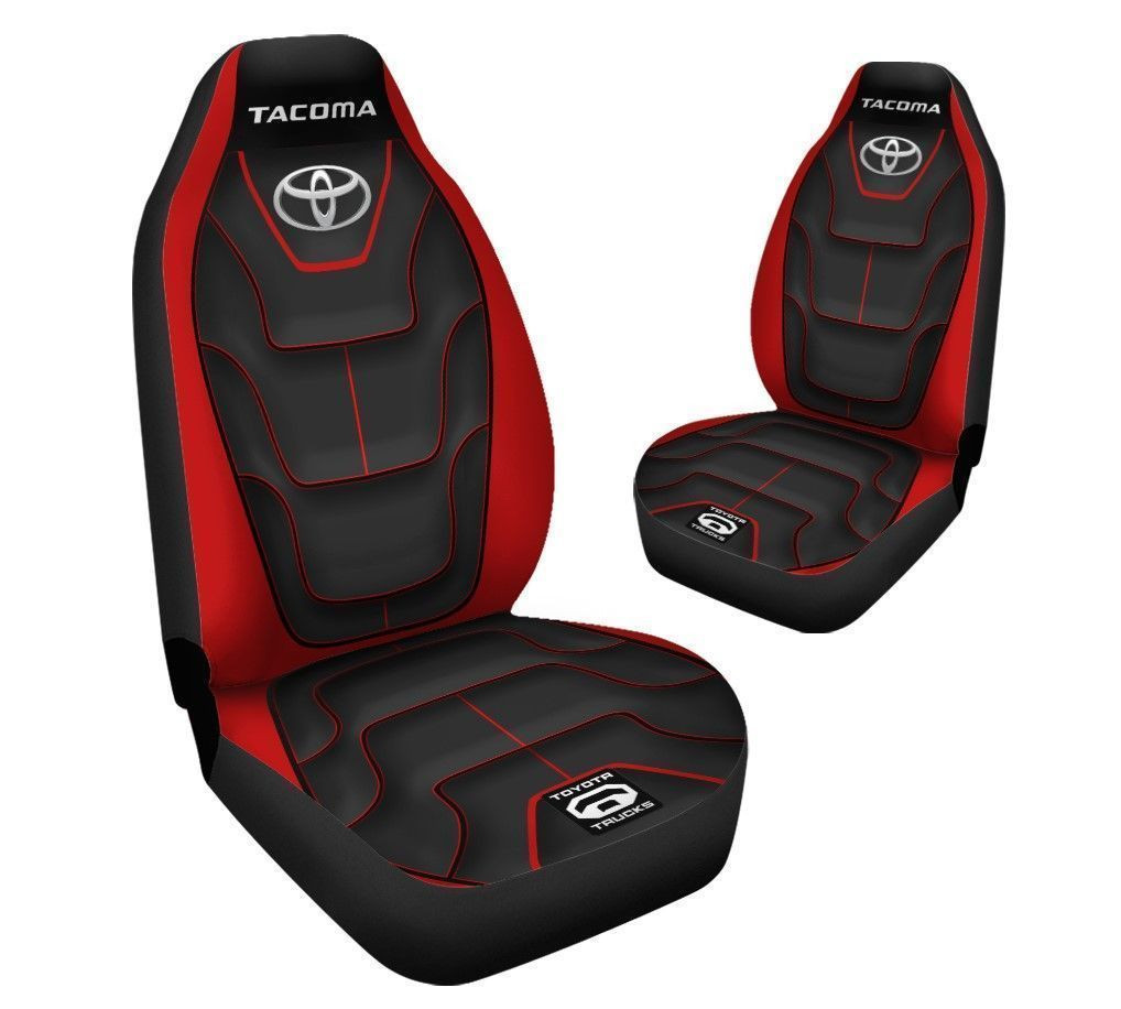 Toyota Tacoma Car Seat Cover (Set of 2) Ver 6 (Red)