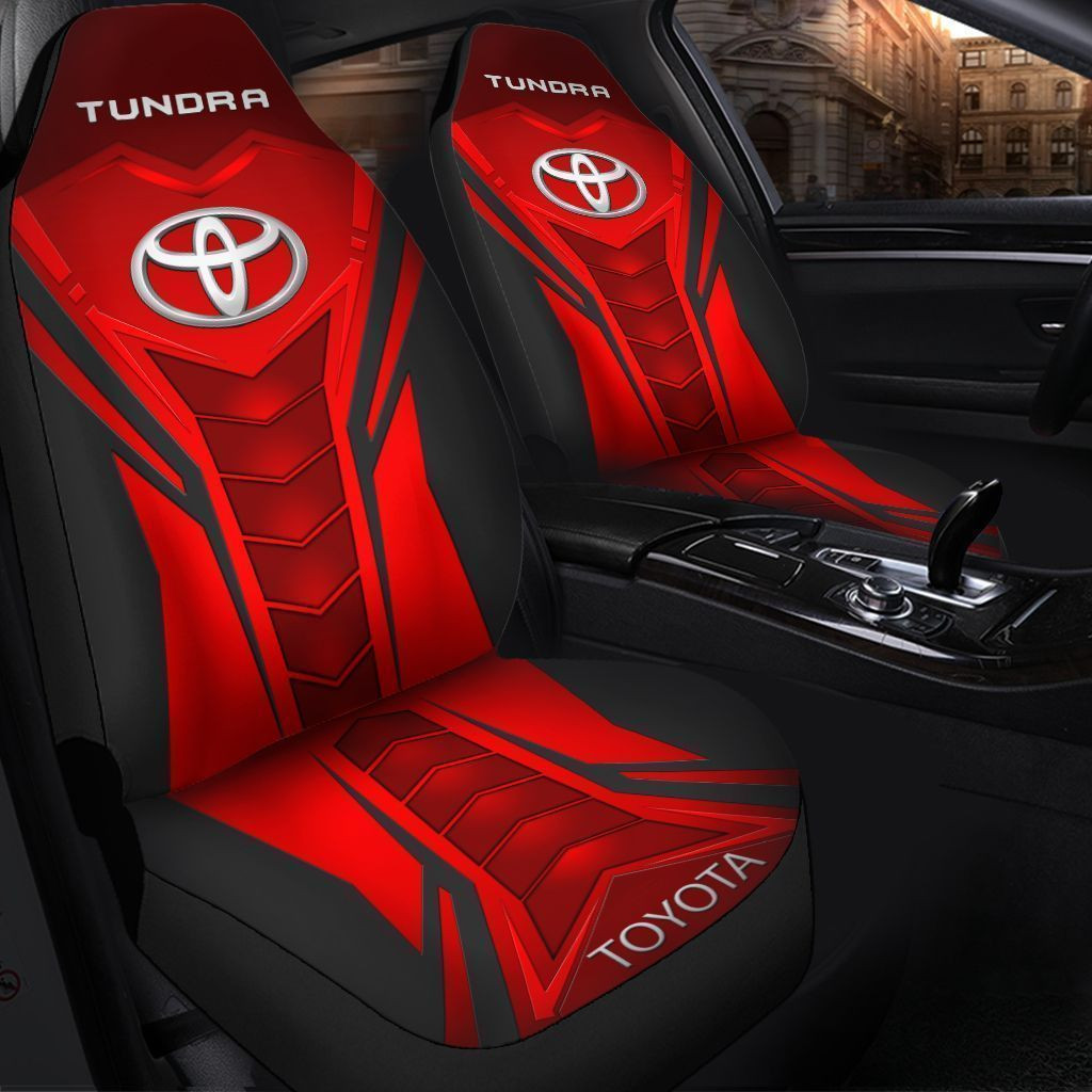 Toyota Tundra Car Seat Cover (Set of 2) Ver 5 (Red)