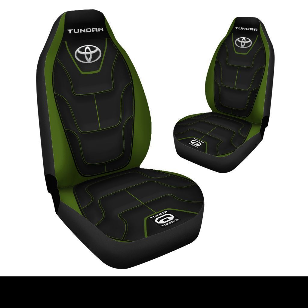 Toyota Tundra Car Seat Cover (Set of 2) Ver 6 (Green)