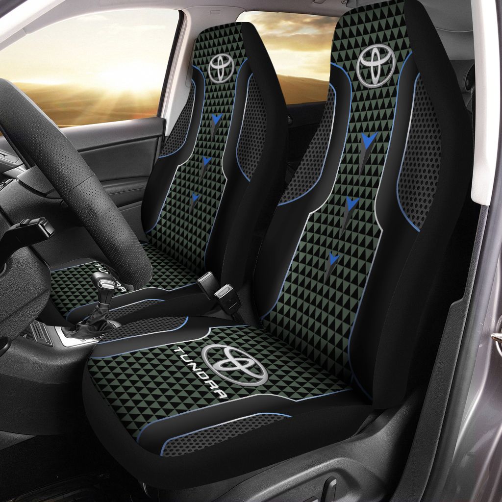 Toyota Tundra Lph Car Seat Cover (Set Of 2) Ver 6 (Green)